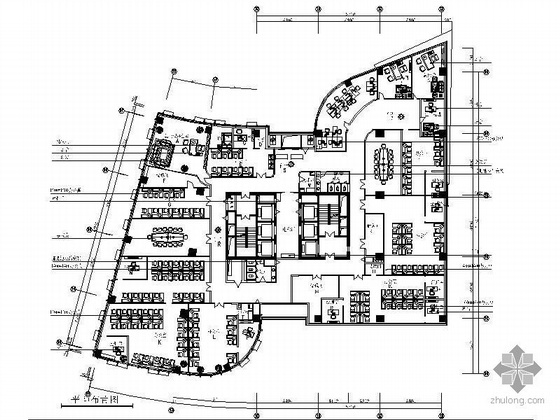 杭州办公空间设计资料下载-[杭州]某药业公司22层办公空间装修图
