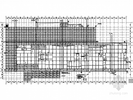 地下库结构图资料下载-九层框架带少量剪力墙邮政调度中心结构图（裙房四层）