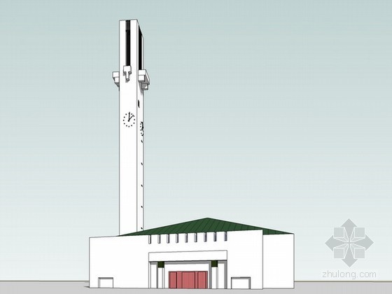 圣贝纳迪诺政府中心资料下载-珊纳约基市政府中心sketchup模型