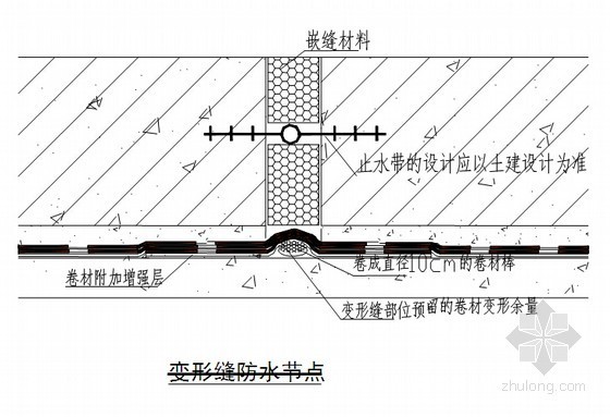 [海南]酒店式公寓防水工程施工方案-底板变形缝处防水 