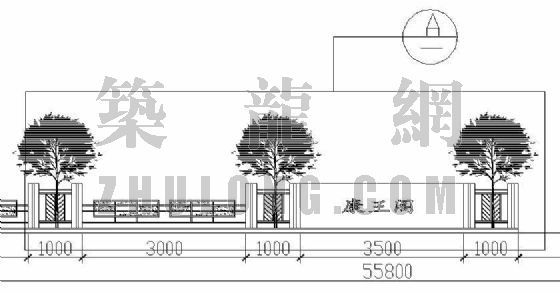 花园栅栏cad详图资料下载-康王阁花园外围栏施工详图