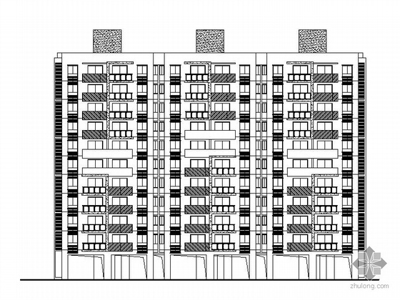 板式楼梯大样资料下载-[温州]某住宅区7号十一层板式住宅楼建筑施工图