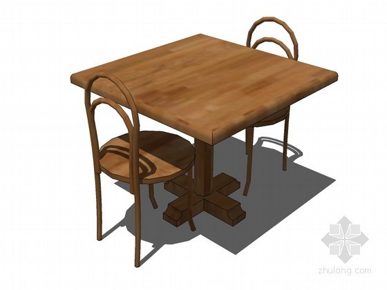 skp模型桌椅资料下载-两人桌椅