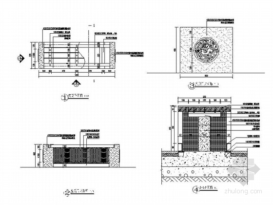 [广东]滨江生态公园景观规划设计施工图-凳子详图 