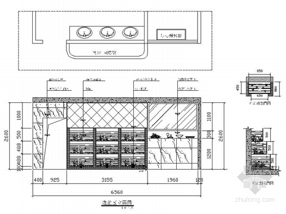 450平米复古小资鱼火锅餐厅施工图（含高清效果图）-450平米复古小资鱼火锅餐厅施工图立面图