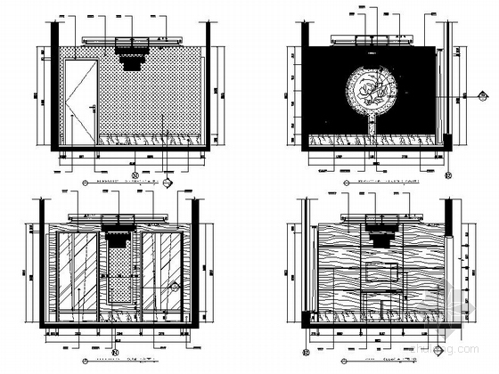 [浙江]高新园区现代风格厂房及辅助用房扩建装修施工图-[浙江]高新园区厂房及辅助用房扩建装修施工图包厢立面图