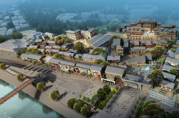 CAD仿古沿资料下载-[贵州]茅台文化创意园城市综合体规划设计方案文本