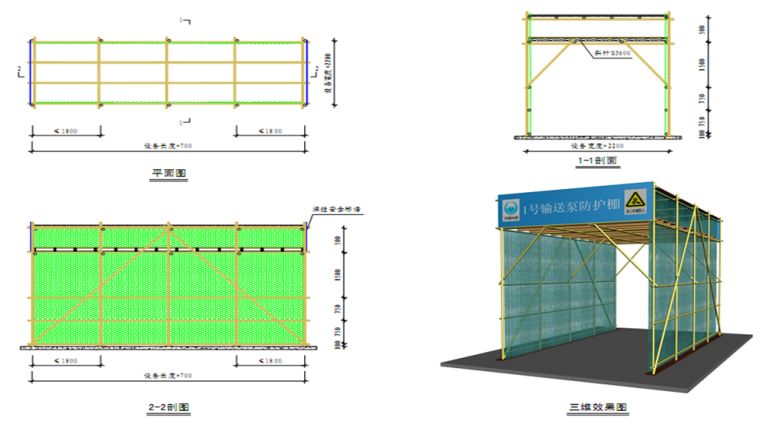 [云南]建设工程施工现场安全文明标准化施工图册PPT（83页）-输送泵防护棚