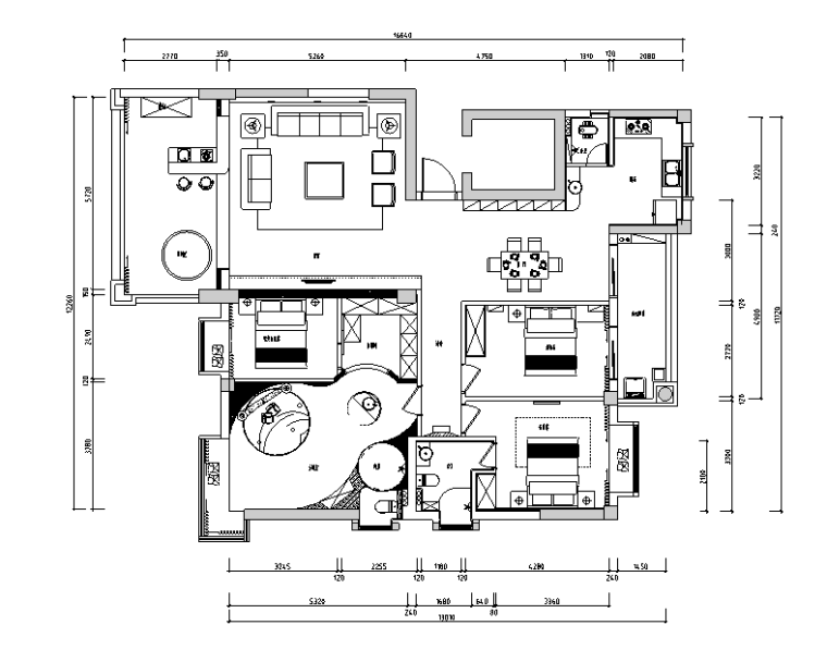 简约风室内效果图资料下载-现代简约风三居室住宅设计施工图（附效果图）