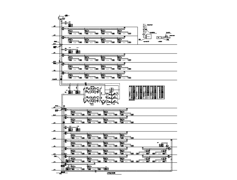 深圳知名地产超高层研发楼全套暖通施工图-八栋空调水系统原理图