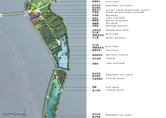 [湖北]绿色半岛滨湖生态湿地公园景观设计方案（2017最新）-景观总平面图