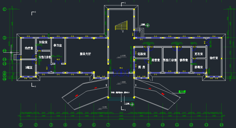 商场建筑结构施工图全套资料下载-医院建筑结构全套施工图