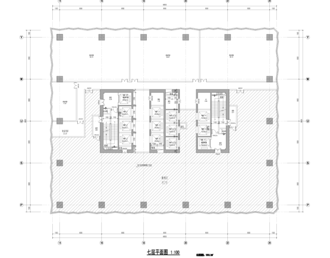 [江苏]三套绿地中央广场镇江高铁站投标方案（含国外事务所）-超高层七层平面图
