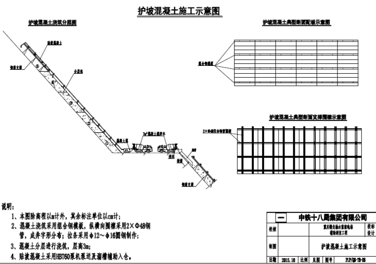 市政工程围挡示意图资料下载-电站辅助洞室护坡混凝土施工示意图