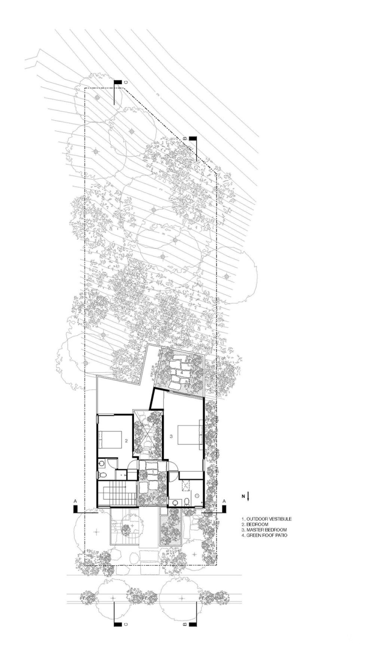 美国建筑师JeffSvitak一座炭黑红木住宅-美国建筑师Jeff Svitak一座炭黑红木住宅平面图(13)