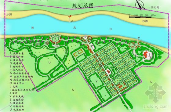 山西景区总体规划资料下载-黑龙江旅游景区区渔村总体规划