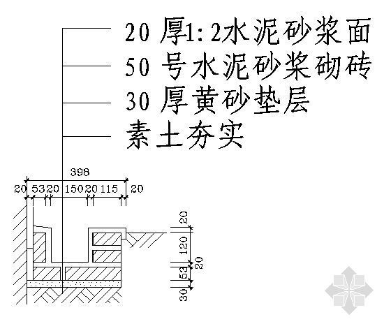 明沟散水施工图资料下载-散水明沟01