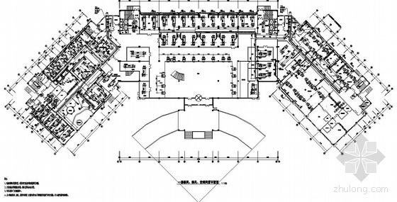 空调冷水机房平面图资料下载-某酒店空调平面图