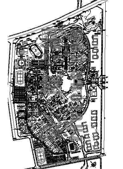 航天航空大学新校区规划图资料下载-某重点大学规划设计图