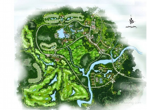 山地度假区景观案例资料下载-[海南]县城温泉度假区控制性详细规划方案