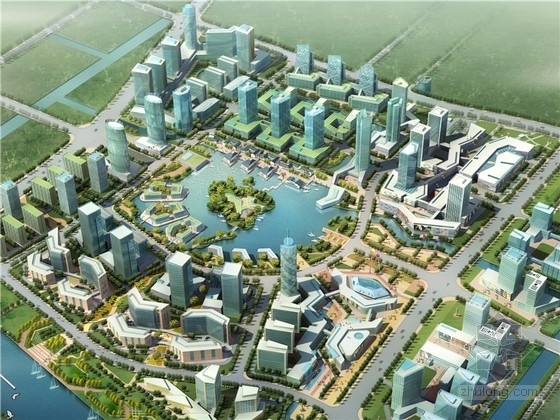 上海片区城市设计资料下载-[上海]现代风格商务中心片区规划设计方案文本（知名设计院）