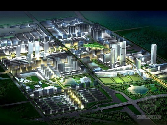 商业区3D模型资料下载-[石家庄]商业区城市设计方案