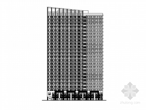 层明国风格办公楼su资料下载-六层现代风格企业办公楼施工图