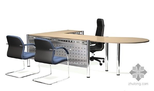 办公桌椅CAD块资料下载-办公桌椅001