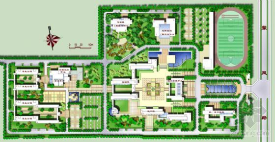 特拉华中心滨水区总体规划资料下载-[安徽]大学景观总体规划