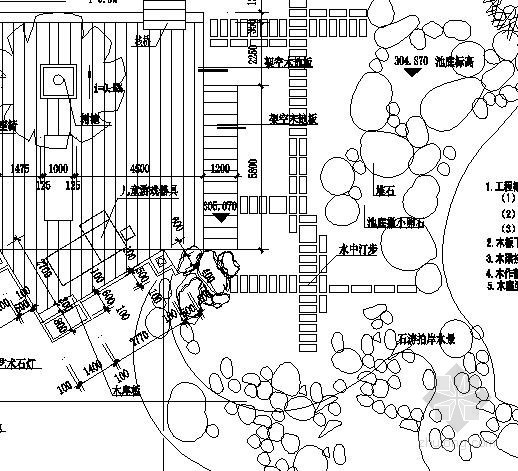 跌水景墙做法施工图资料下载-跌水景墙组合景观施工大样