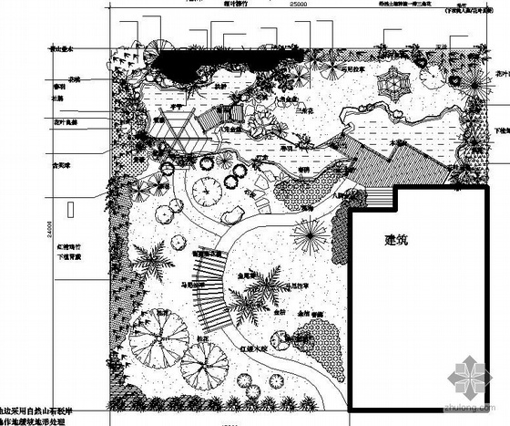 降水设计平面图资料下载-花园设计平面图