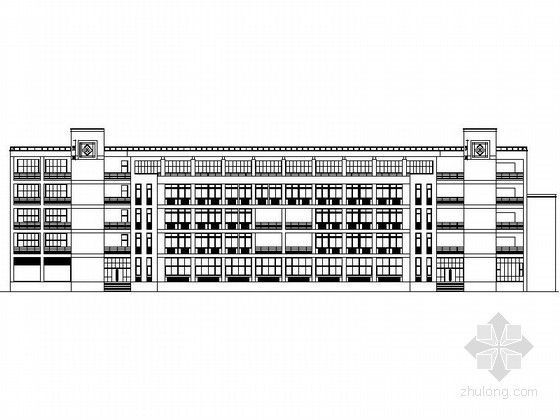 西华大学第五教学楼设计资料下载-某大学五层现代教学楼建筑方案图