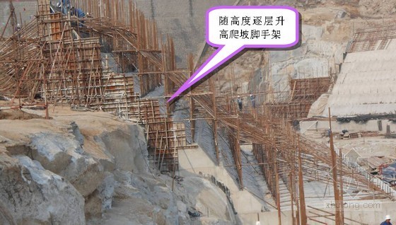 [QC成果]提高安全填埋场现浇混凝土坡壁尺寸合格率-随高度逐层升高爬坡脚手架 
