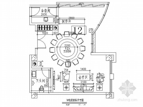 时尚酒吧室内装修图资料下载-时尚会所包间室内装修图⒈