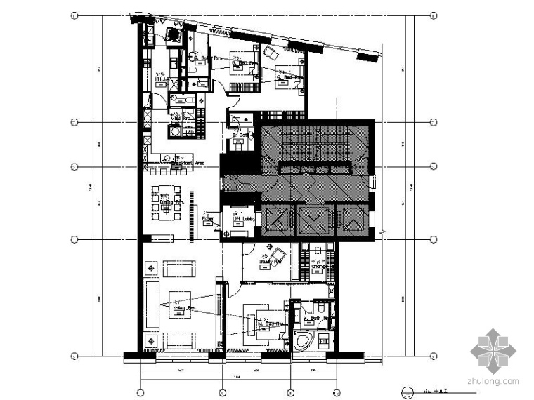 青岛某餐厅施工图资料下载-[青岛]现代四居室施工图