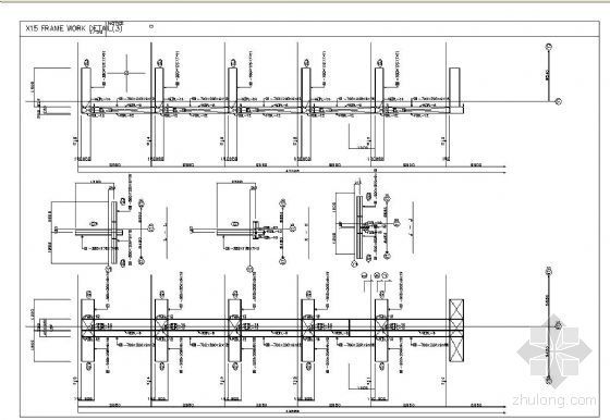 钢框架混凝土浇筑方案资料下载-某15层钢骨混凝土钢框架详图