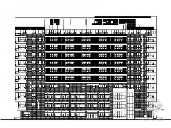 一层门诊建筑图资料下载-[山东]某十一层医院门诊住院楼建筑施工图