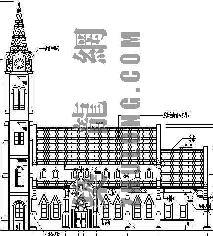 全套欧式施工图大样节点资料下载-某欧式教堂全套建筑施工图