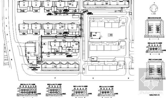 室外管线技术交底资料下载-某小区室外低压管线图