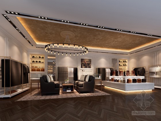 专卖店3d模型资料下载-某商场专卖店3D模型下载