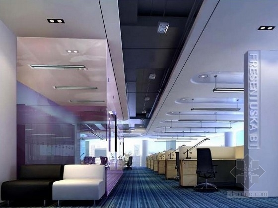 装修方案办公室资料下载-[北京]某宽敞舒适国际办公室装修室内设计方案