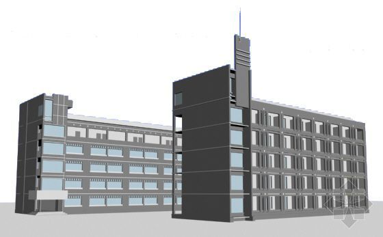寝室3d模型资料下载-宿舍楼