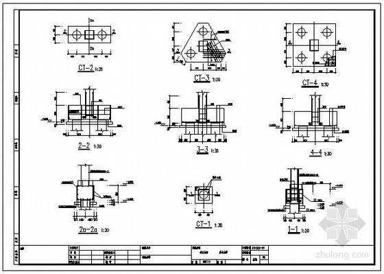 承台基础钢筋技术交底资料下载-上海某承台基础节点构造详图