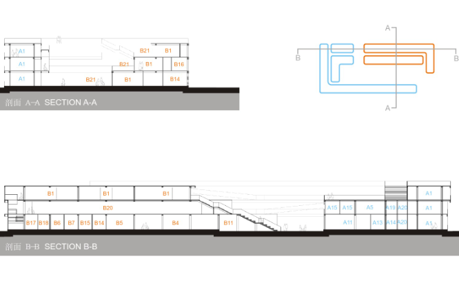 新江桥城幼儿园和托老所概念方案设计文本-剖面图