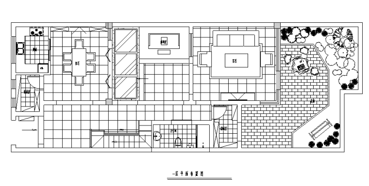 现代风格家装吧台资料下载-[江苏]现代风格400平米联体别墅设计施工图（附效果图）
