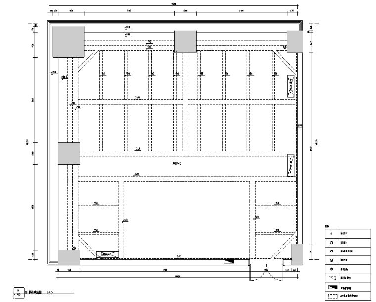 [新疆]360平米璞玉展厅设计施工图（附效果图）-原始建筑图