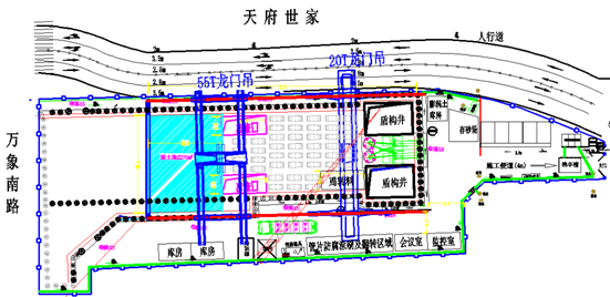 55T龙门吊专项施工方案-2龙门吊平面布置图