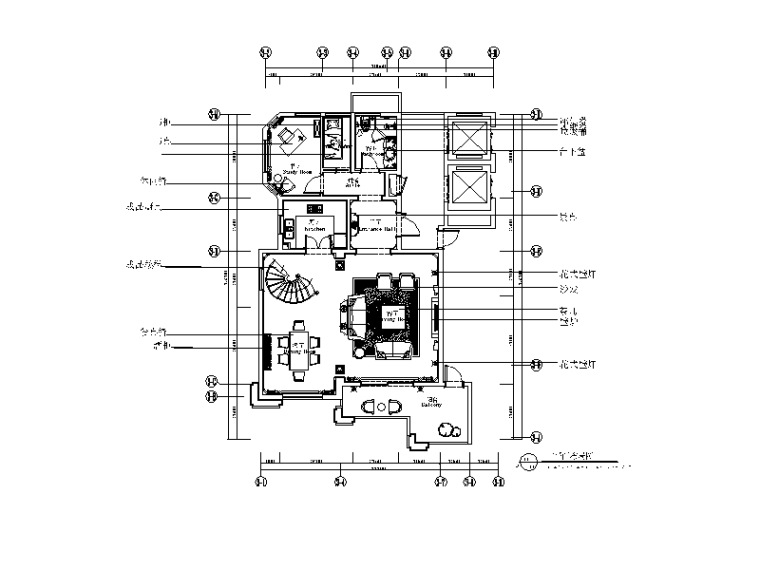 法式现代装修效果图资料下载-法式奢华别墅CAD施工图（含效果图）