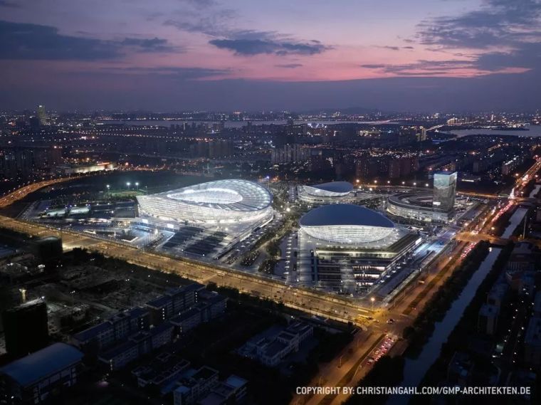 张拉膜的模型资料下载-gmp新作“苏州奥林匹克体育中心”，东亚最大的单层索膜结构建筑