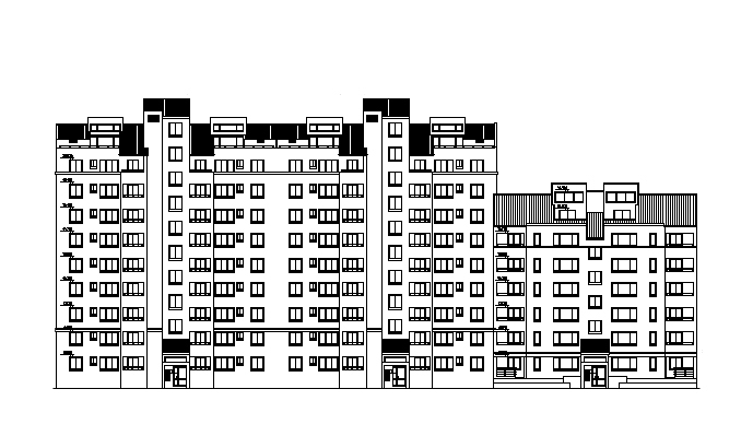 高层住宅建筑全套CAD图资料下载-高层住宅商业建筑施工图（全套施工图）